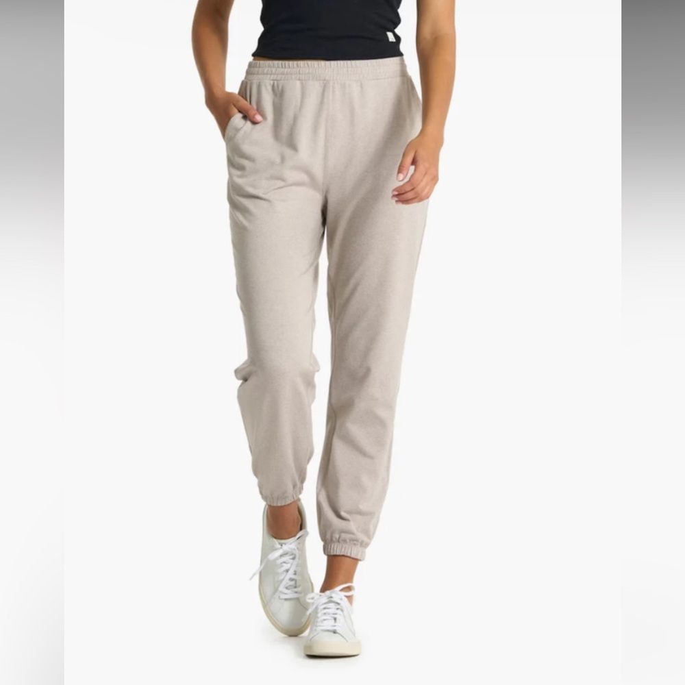 ▫️VUORI Womens BOYFRIEND JOGGERS/PANTS Oyster Heather EXTRA LARGE/XL Pockets NEW